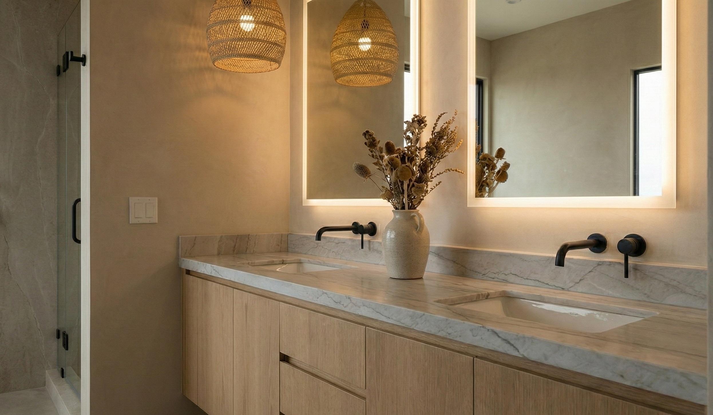 Master bathroom remodel: freestanding tub and vanity (photo 3)