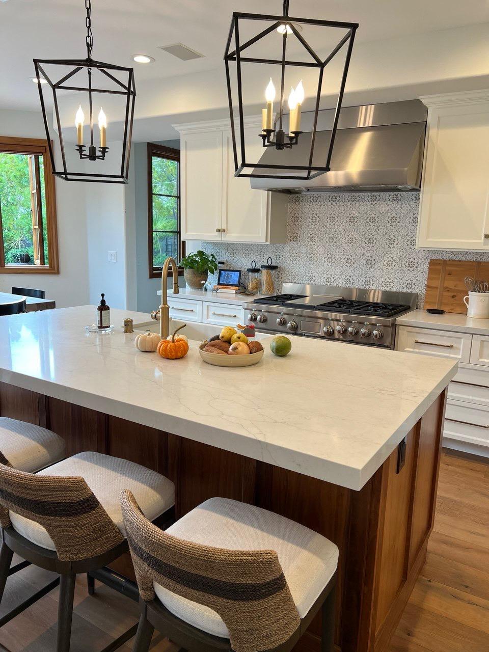 Kitchen remodel: island and lighting refresh